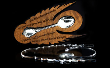 Vjerski motivi - žlica s porukom